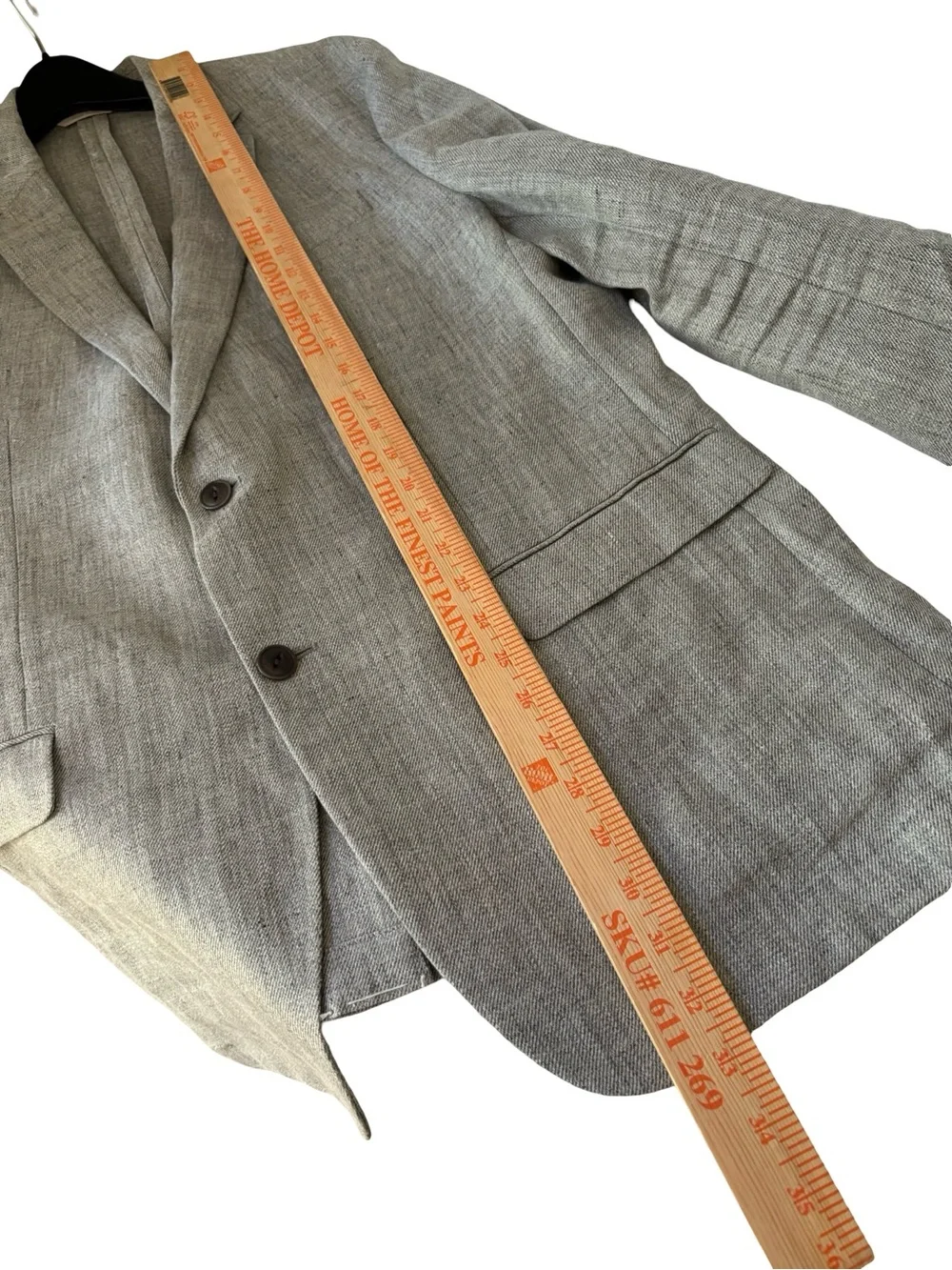 Banana Republic Men’s Heritage Collection Gray Slim Fit Linen-Blend Blazer 46L